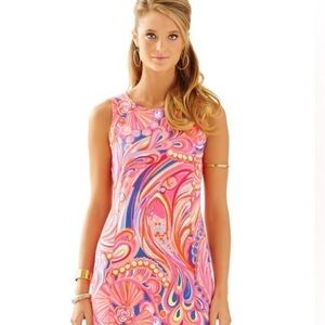 Lilly Pulitzer Whiting Shift Dress Reef Retreat | Bright Paisley Cotton | Size S